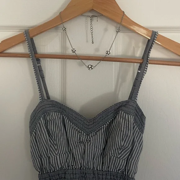 Y2K Abercrombie Stripe Cotton Tunic Sundress - Picture 4 of 10